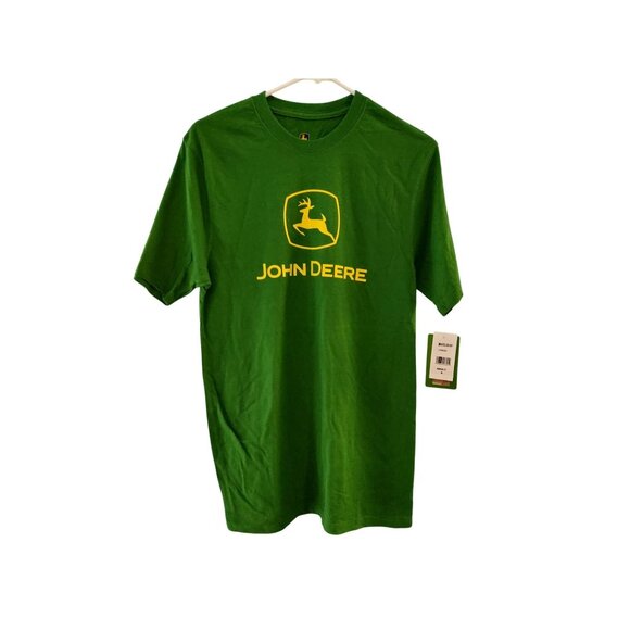 John Deere Green T-Shirt S Short Sleeve Adult Cotton/Polyester Blend - Picture 1 of 8